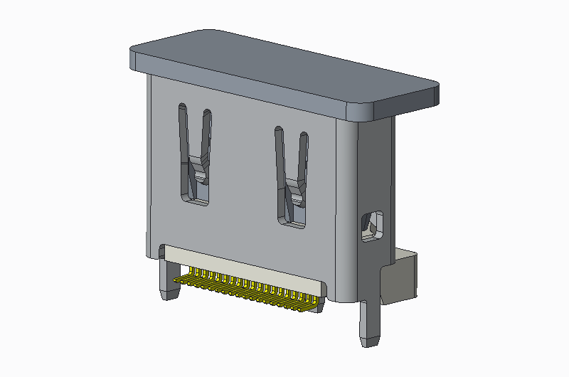 HDMI AF 19P 直立式SMT H10.5mm