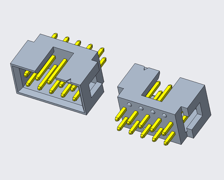 BOX HEADER PH2.54 180度DIP(短款 左右避位)