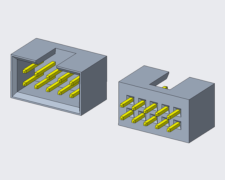 BOX HEADER PH2.54 180度 DIP(普通短款)