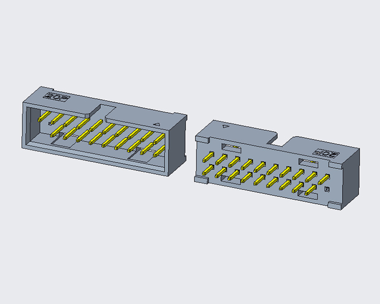 IDC 3.0 20P 公头180°(空第20PIN,带四方孔)